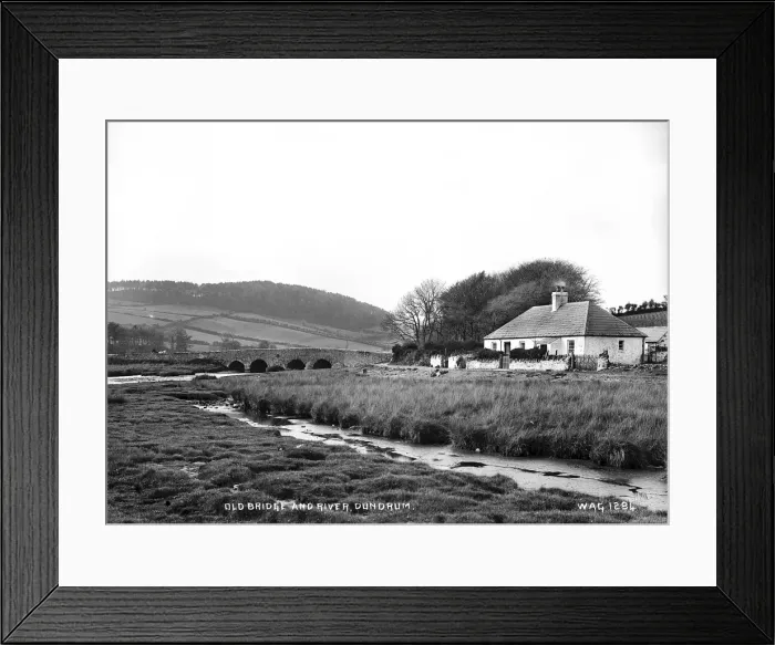 Framed Print : Old Bridge and River, Dundrum Framed Print : Old Bridge and River, Dundrum