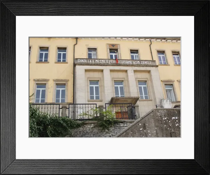 Framed Print : Albania. Gjirokaster. School building Framed Print : Albania. Gjirokaster. School building