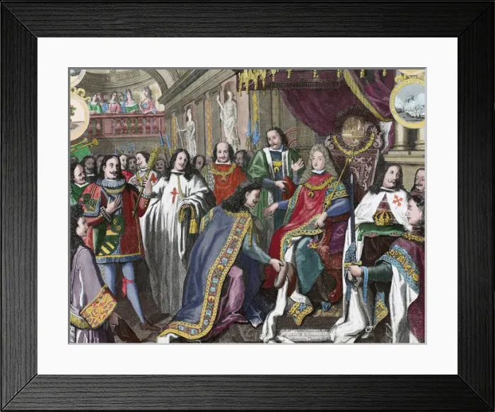 Framed Print : Philip V of Spain (1683-1746). King of Spain. Oath of allegi Framed Print : Philip V of Spain (1683-1746). King of Spain. Oath of allegi