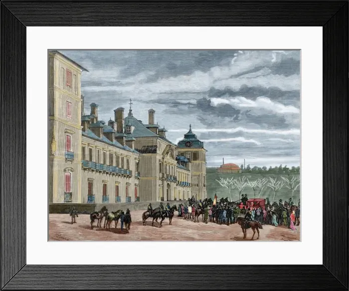 Framed Print : King of Spain Alfonso XII(1857-1885) queen consort and Mari Framed Print : King of Spain Alfonso XII(1857-1885) queen consort and Mari