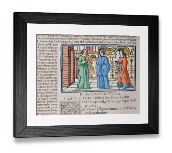 Framed Print : Titus Maccius Plautus. Colored. Engraving Framed Print : Titus Maccius Plautus. Colored. Engraving