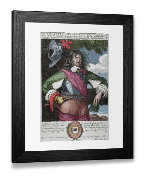 Framed Print : Carl Gustaf Wrangel (1613-1676). Swedish noble, statesman an Framed Print : Carl Gustaf Wrangel (1613-1676). Swedish noble, statesman an