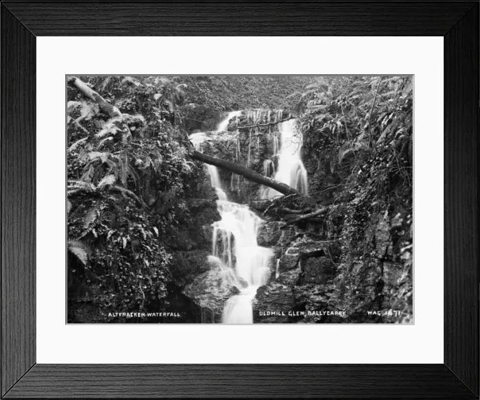 Framed Print : Altfracken Waterfall, Oldmill Glen, Ballycarry Framed Print : Altfracken Waterfall, Oldmill Glen, Ballycarry