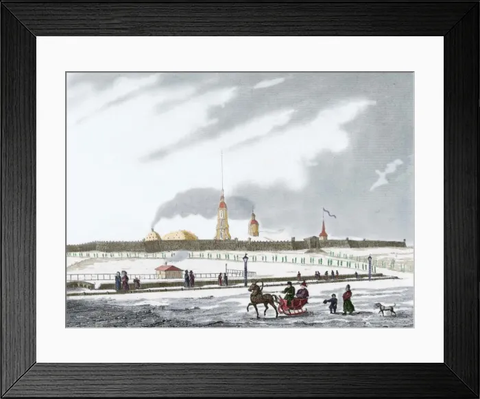Framed Print : 18th century. Russia. St. Petersburg. Peter and Paul Fortres Framed Print : 18th century. Russia. St. Petersburg. Peter and Paul Fortres