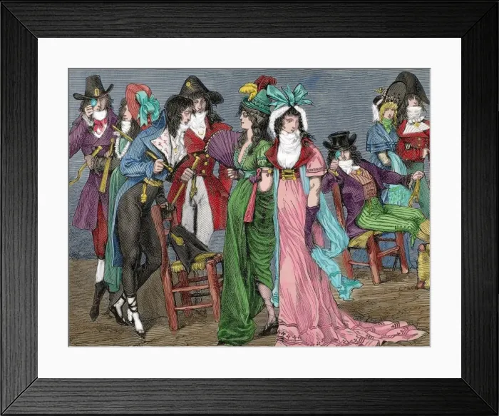 Framed Print : French history. First Empire (1804-1820). Dressed as bourgeo Framed Print : French history. First Empire (1804-1820). Dressed as bourgeo