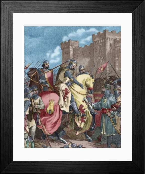 Framed Print : Triumphal entry of Ferdinand III (c. 1201-1252) in Seville a Framed Print : Triumphal entry of Ferdinand III (c. 1201-1252) in Seville a