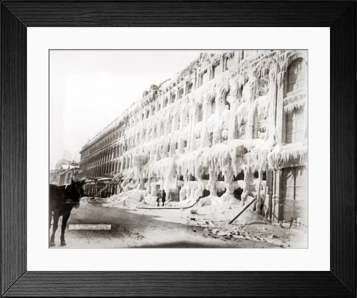 Framed Print : Ice formation Montreal, Canada, circa 1890 Framed Print : Ice formation Montreal, Canada, circa 1890