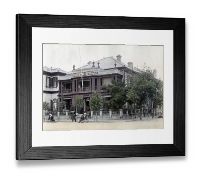 Framed Print : Oriental Hotel, Kobe, Japan, circa 1890 Framed Print : Oriental Hotel, Kobe, Japan, circa 1890