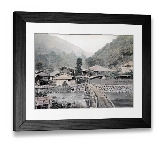 Framed Print : Yumoto-onsen, near Nikko, Japan, circa 1870s Framed Print : Yumoto-onsen, near Nikko, Japan, circa 1870s