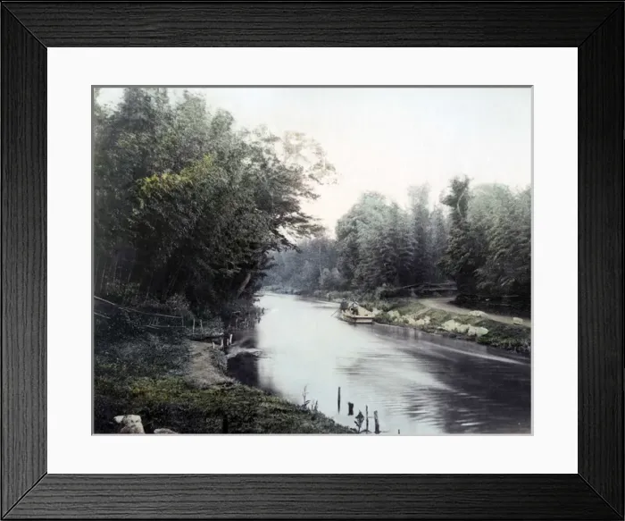 Framed Print : Tama river, near Tokyo, Japan, circa 1880s Framed Print : Tama river, near Tokyo, Japan, circa 1880s