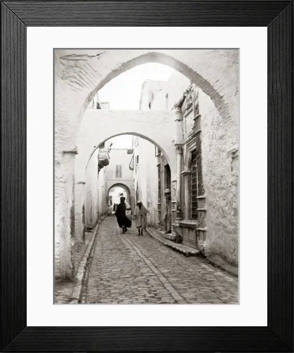 Framed Print : Street in Tunis, Tunisia, circa 1890s Framed Print : Street in Tunis, Tunisia, circa 1890s