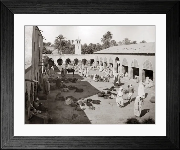 Framed Print : Biskra Market, Algeria, circa 1890 Framed Print : Biskra Market, Algeria, circa 1890
