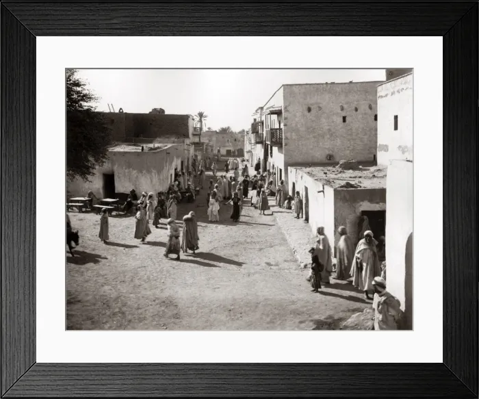 Framed Print : Biskra, Algeria, circa 1890 - Street of the Ouled Nail women Framed Print : Biskra, Algeria, circa 1890 - Street of the Ouled Nail women