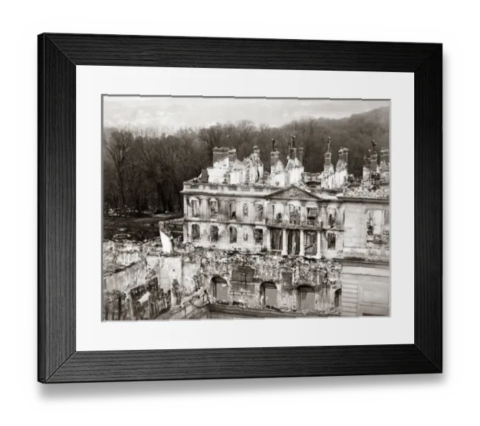 Framed Print : Ruined Chateau, France, 1871 St Cloud? Framed Print : Ruined Chateau, France, 1871 St Cloud?