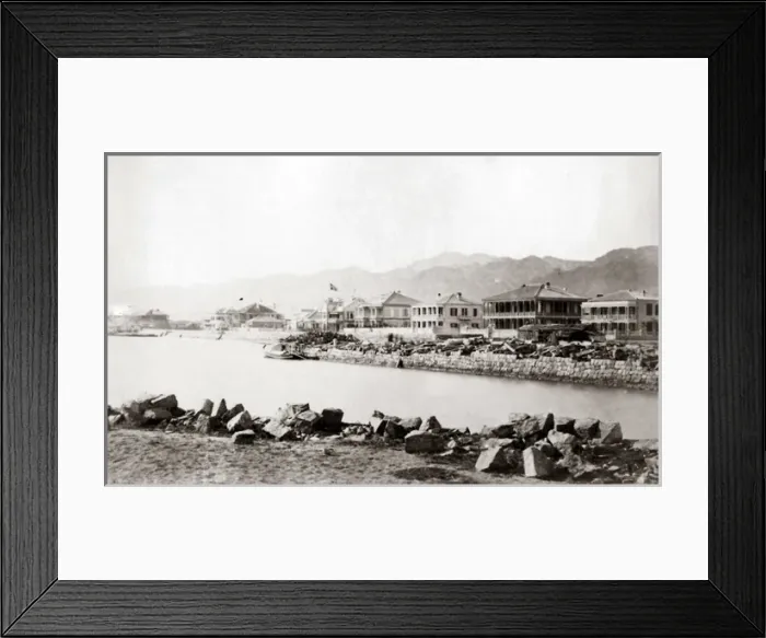 Framed Print : The Bund, Kobe, Japan, 1870s Framed Print : The Bund, Kobe, Japan, 1870s