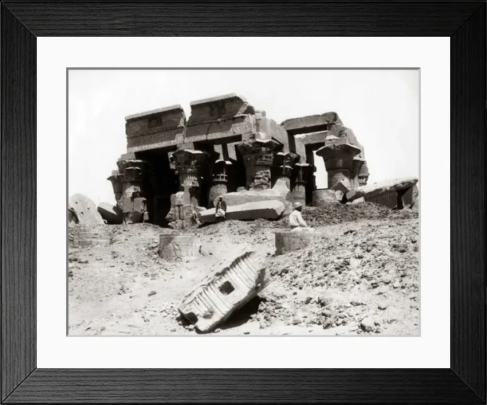 Framed Print : Ruined temple at Kom-Ombo, Egypt, circa 1880s Framed Print : Ruined temple at Kom-Ombo, Egypt, circa 1880s