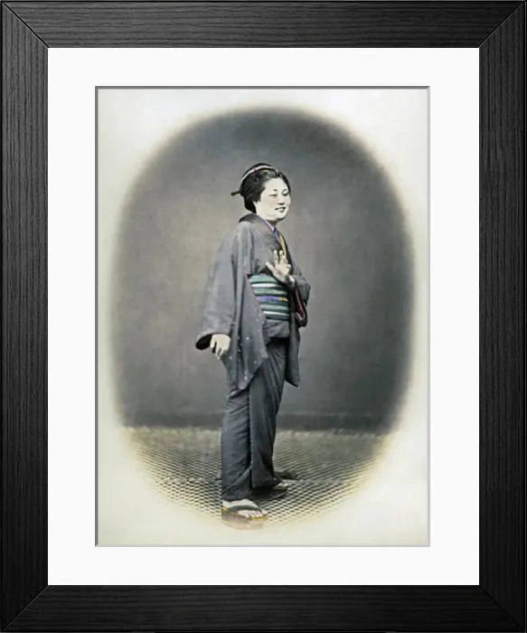 Framed Print : Portrait of a Japanese woman, Japan, circa 1870 Framed Print : Portrait of a Japanese woman, Japan, circa 1870