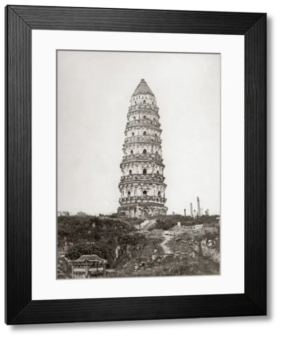 Framed Print : Pagoda, Soochow (Suzhou) China, circa 1880s Framed Print : Pagoda, Soochow (Suzhou) China, circa 1880s