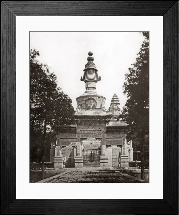 Framed Print : Buddhist temple, Peking, Beijing, circa 1880s Framed Print : Buddhist temple, Peking, Beijing, circa 1880s
