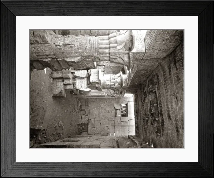 Framed Print : Remains of an Egyptina Temple with Lotus Flower Capitols Framed Print : Remains of an Egyptina Temple with Lotus Flower Capitols