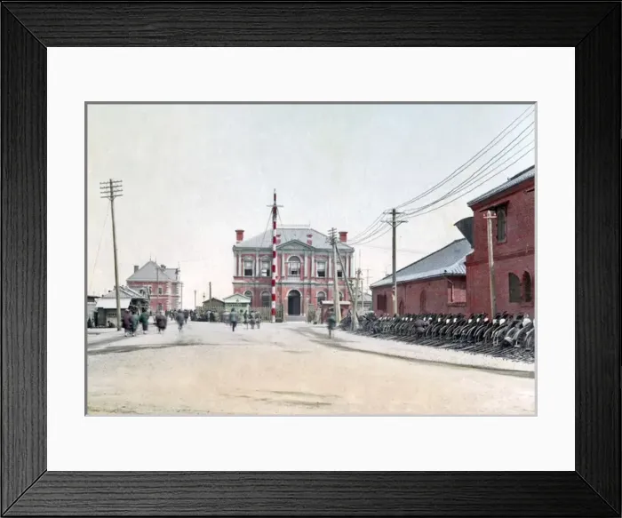 Framed Print : English Hatoba, habour area, Yokohama, Japan, circa 1880s Framed Print : English Hatoba, habour area, Yokohama, Japan, circa 1880s