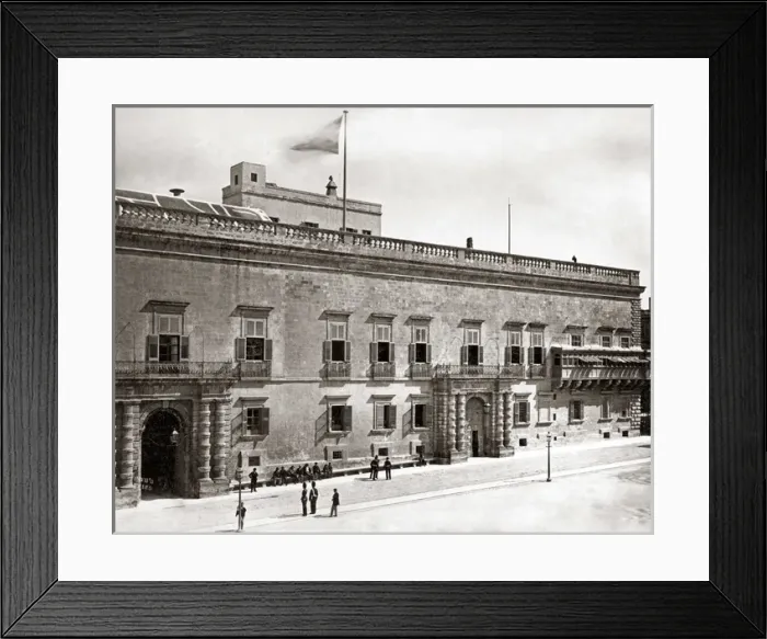 Framed Print : The barracks, Malta, circa 1870s Framed Print : The barracks, Malta, circa 1870s