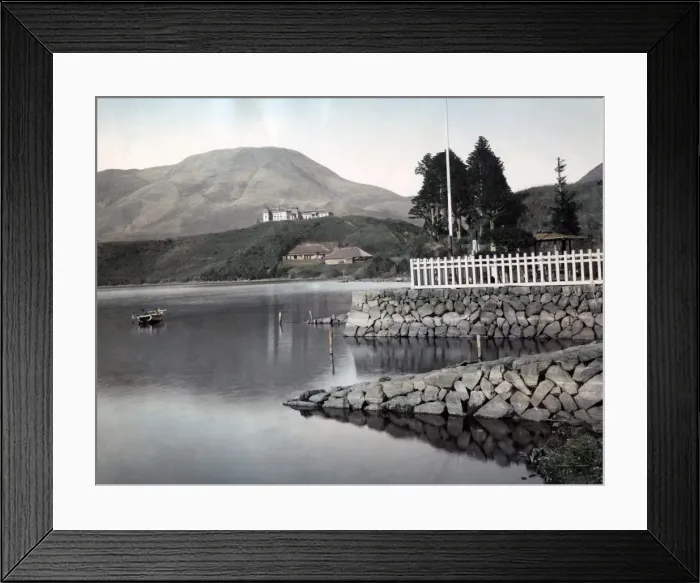 Framed Print : Hakone Lake, Kanagawa, Japan, circa 1880s Framed Print : Hakone Lake, Kanagawa, Japan, circa 1880s