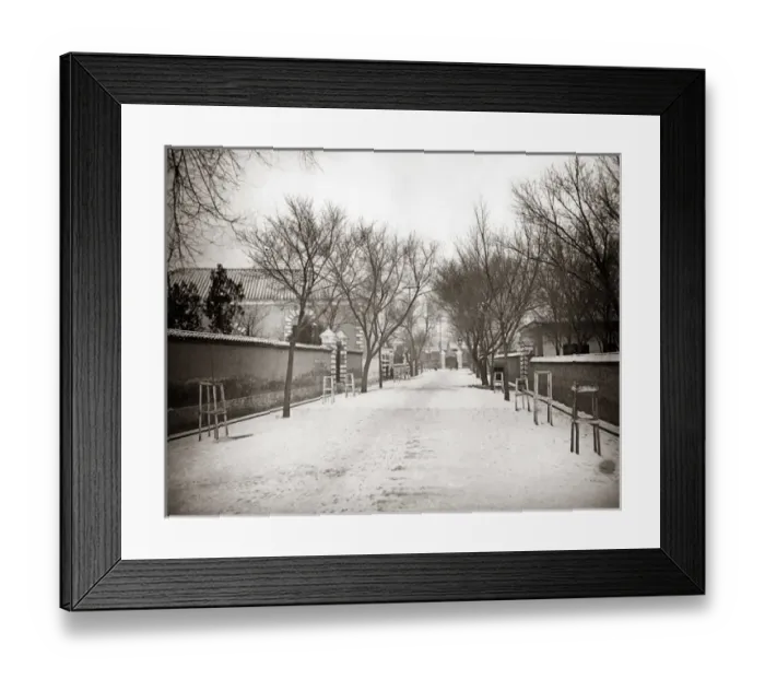 Framed Print : Snowy street in Tienstin (Tianjin) China, circa 1880s Framed Print : Snowy street in Tienstin (Tianjin) China, circa 1880s