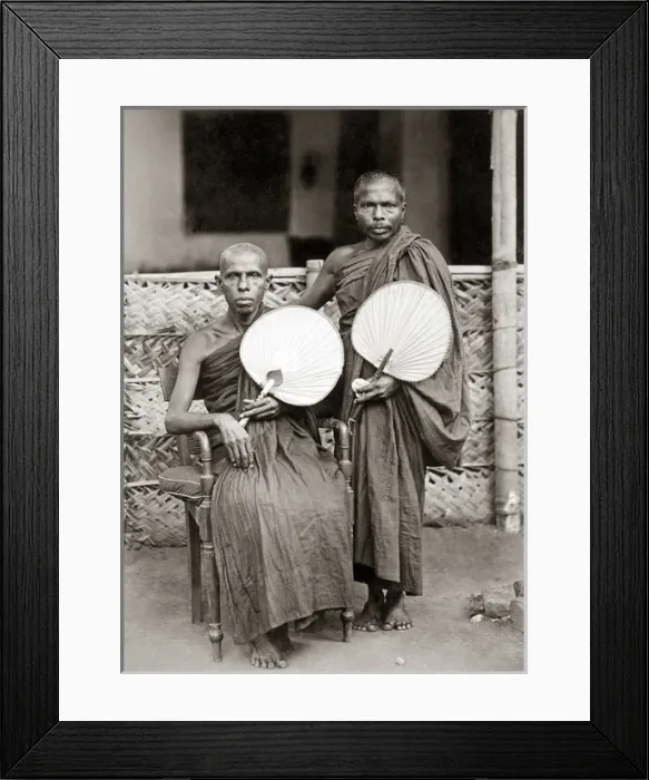 Framed Print : Buddhist priests, Ceylon (Sri Lanka), circa 1880s Framed Print : Buddhist priests, Ceylon (Sri Lanka), circa 1880s