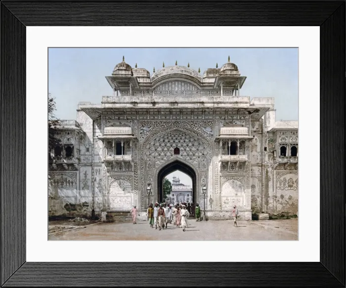 Framed Print : Maharajahs Palace, Jaipur, India, circa 1890s Framed Print : Maharajahs Palace, Jaipur, India, circa 1890s