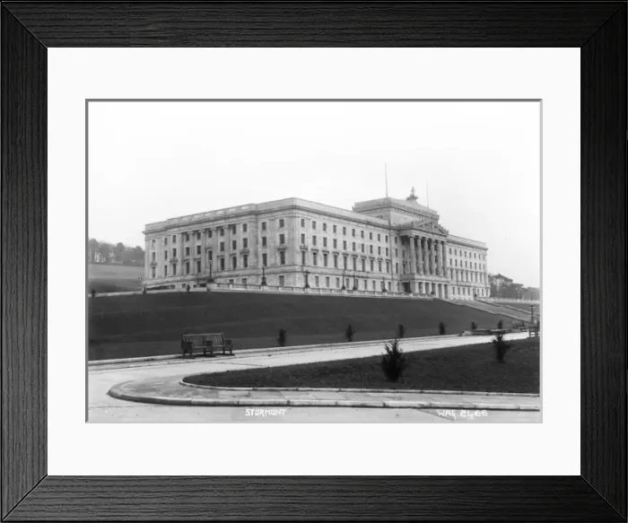 Framed Print : Stormont - an oblique side view of the building Framed Print : Stormont - an oblique side view of the building