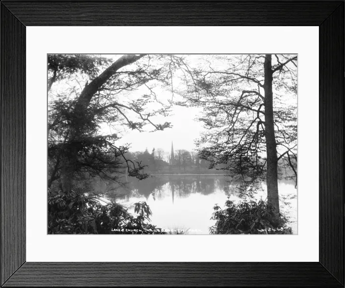 Framed Print : Lake and Church, Hillsborough Park Framed Print : Lake and Church, Hillsborough Park