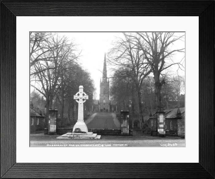 Framed Print : Hillsborough Parish Church(C of I) and War Memorial Framed Print : Hillsborough Parish Church(C of I) and War Memorial
