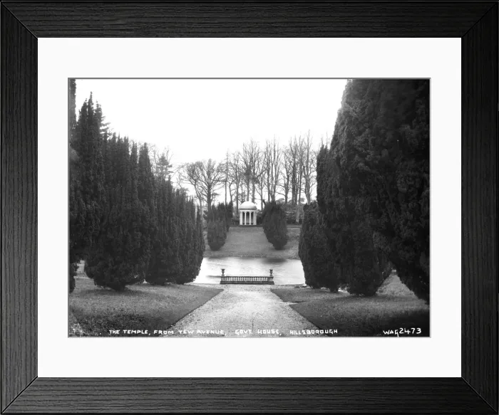 Framed Print : The Temple, from Yew Avenue, Govt. House, Hillsborough Framed Print : The Temple, from Yew Avenue, Govt. House, Hillsborough
