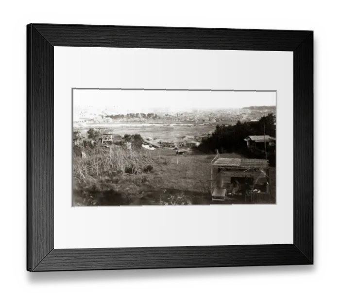 Framed Print : Yokohama from Noge Hill, Japan, 1870s Framed Print : Yokohama from Noge Hill, Japan, 1870s