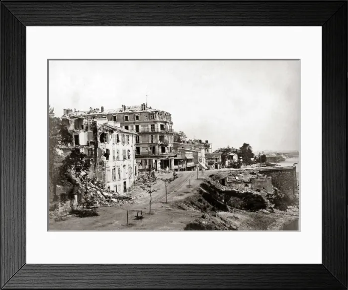 Framed Print : Ruins, Strasbourg, Franco Prussian War 1871 Framed Print : Ruins, Strasbourg, Franco Prussian War 1871