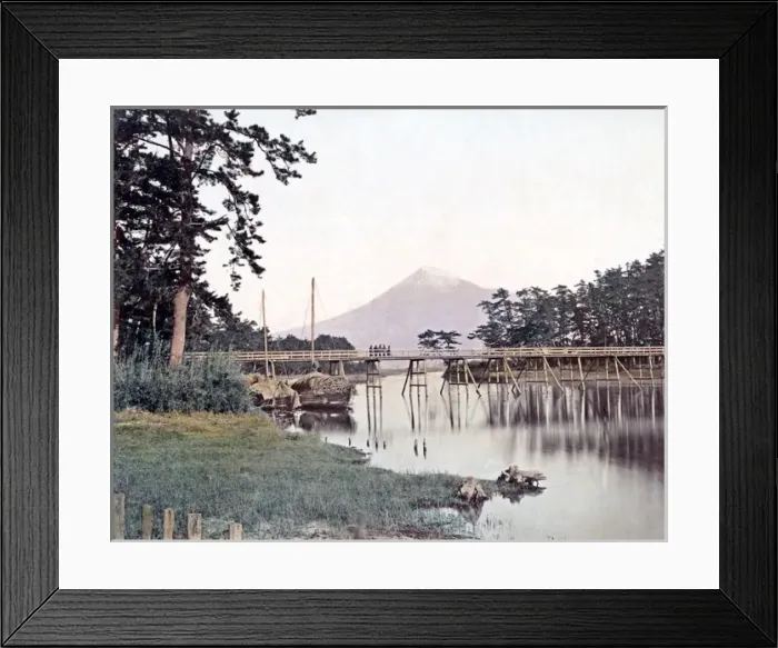 Framed Print : View of Mount Fuji, Japan, circa 1880s Framed Print : View of Mount Fuji, Japan, circa 1880s