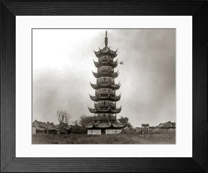 Framed Print : Pagoda near Shanghai, China circa 1880s Framed Print : Pagoda near Shanghai, China circa 1880s