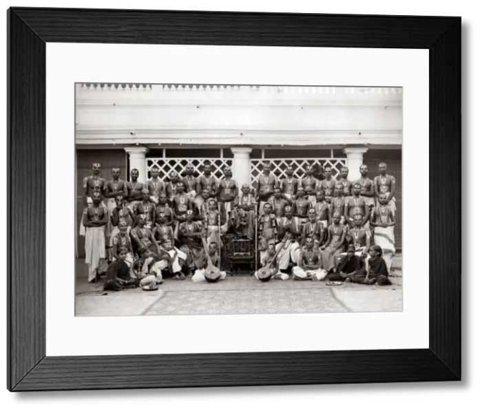 Framed Print : Group of priests, India, circa 1880s Framed Print : Group of priests, India, circa 1880s