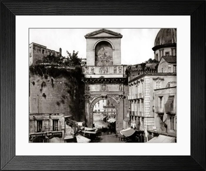 Framed Print : Street scene, Naples, italy circa 1880, (Giogio Sommer) Framed Print : Street scene, Naples, italy circa 1880, (Giogio Sommer)