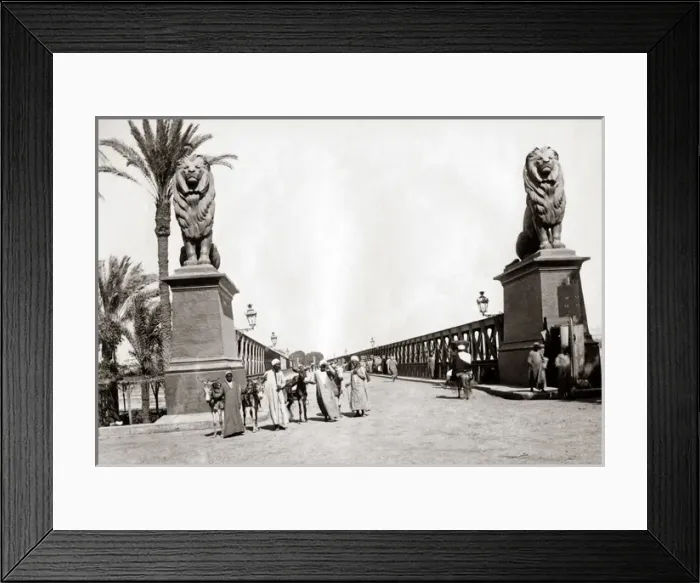 Framed Print : Kasr-el-Nil Bridge Cairo, Egypt, circa 1890 Framed Print : Kasr-el-Nil Bridge Cairo, Egypt, circa 1890