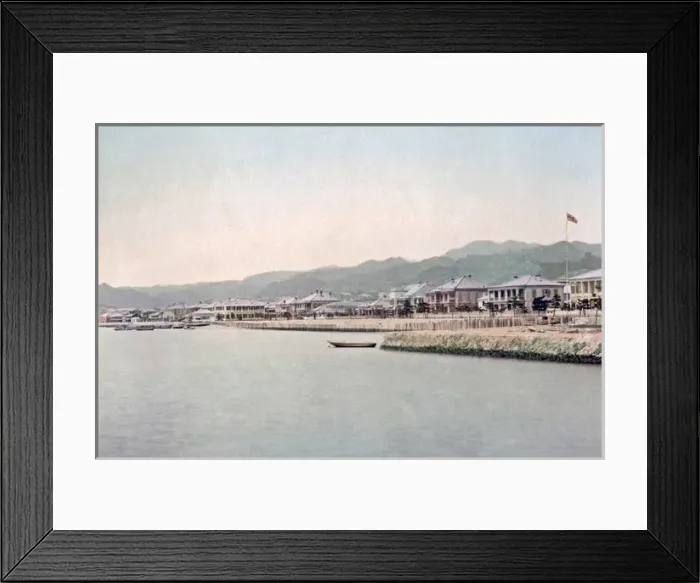 Framed Print : Kobe Bund, Japan, circa 1880s Framed Print : Kobe Bund, Japan, circa 1880s