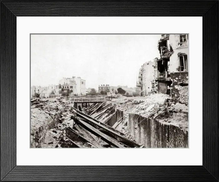 Framed Print : Ruins, Franco-prussian War 1871 Strasbourg? Framed Print : Ruins, Franco-prussian War 1871 Strasbourg?