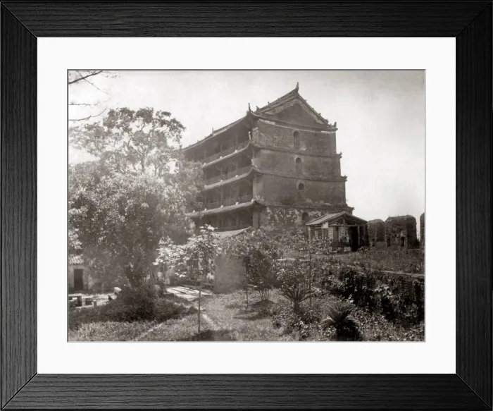 Framed Print : Five-storied pagoda, Canton, China circa 1880s Framed Print : Five-storied pagoda, Canton, China circa 1880s