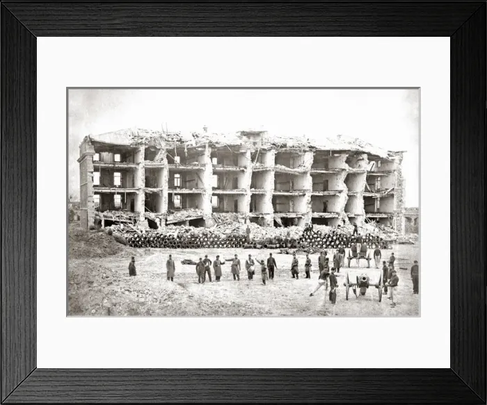 Framed Print : Ruins and artillery, Franco-prussian War 1871 Framed Print : Ruins and artillery, Franco-prussian War 1871