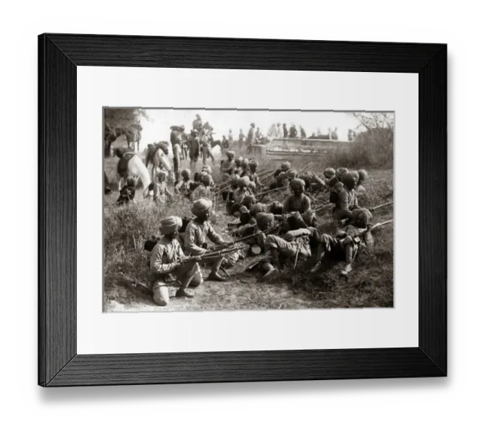 Framed Print : Native soldiers, British Army India, circa 1880s Framed Print : Native soldiers, British Army India, circa 1880s