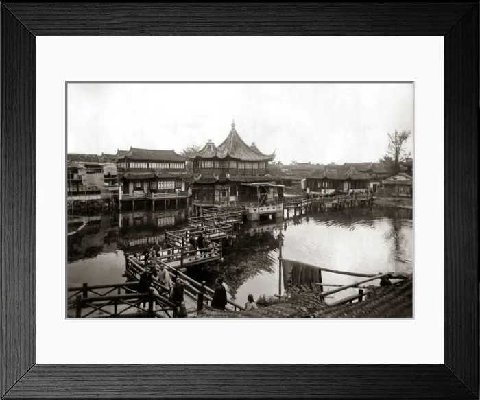 Framed Print : Tea House Shanghai, China, circa 1880s Framed Print : Tea House Shanghai, China, circa 1880s