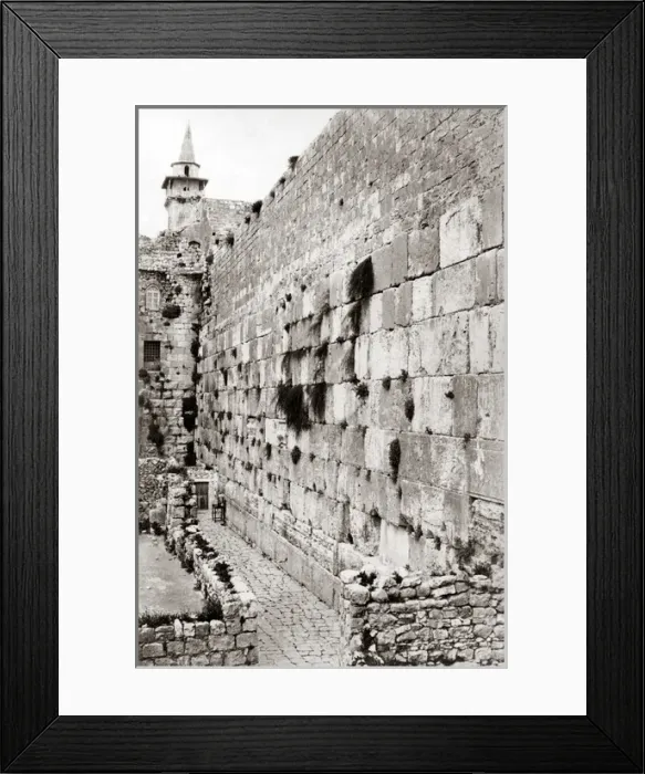 Framed Print : Wailing Wall Jerusalem, circa 1880s Framed Print : Wailing Wall Jerusalem, circa 1880s