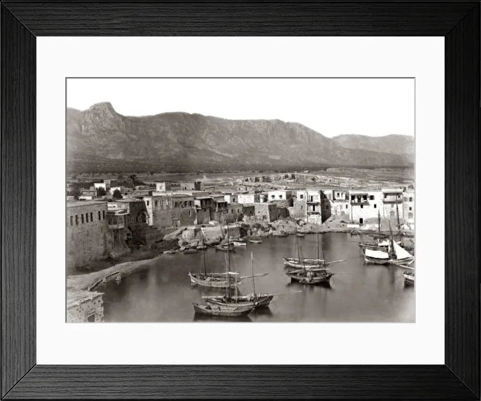 Framed Print : The harbour at Paphos, Greece, circa 1880s Framed Print : The harbour at Paphos, Greece, circa 1880s