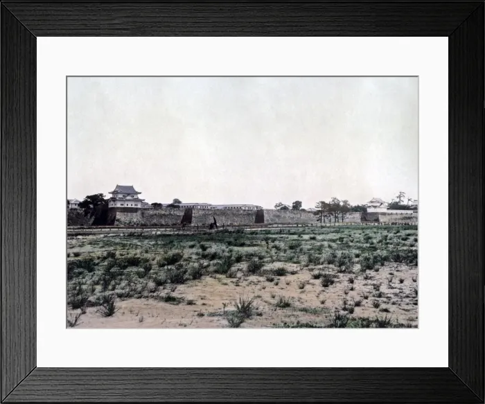 Framed Print : The walls of Osaka Castle, Japan, circa 1880s Framed Print : The walls of Osaka Castle, Japan, circa 1880s